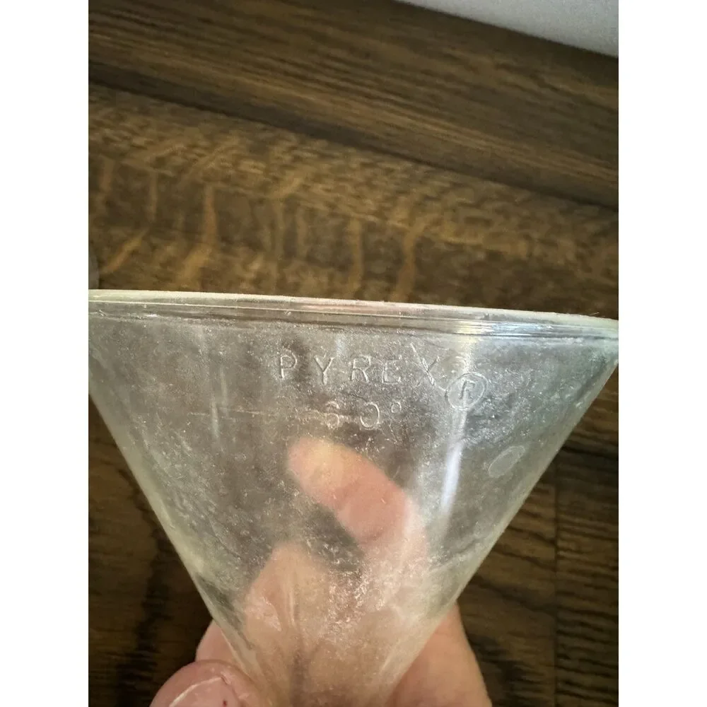 Vintage glass funnels set of 2 Pyrex and Kimax